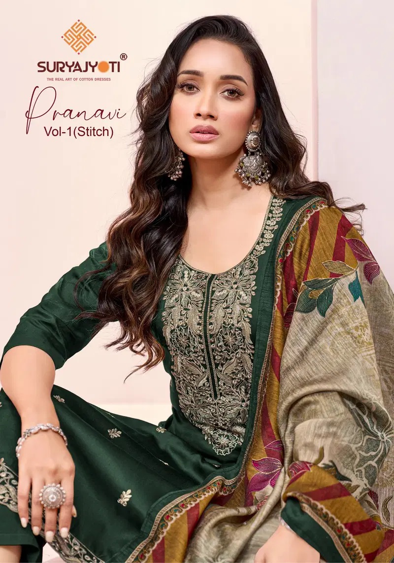 Suryajyoti Pranavi Vol 1 Embroidered Readymade Dress Collection