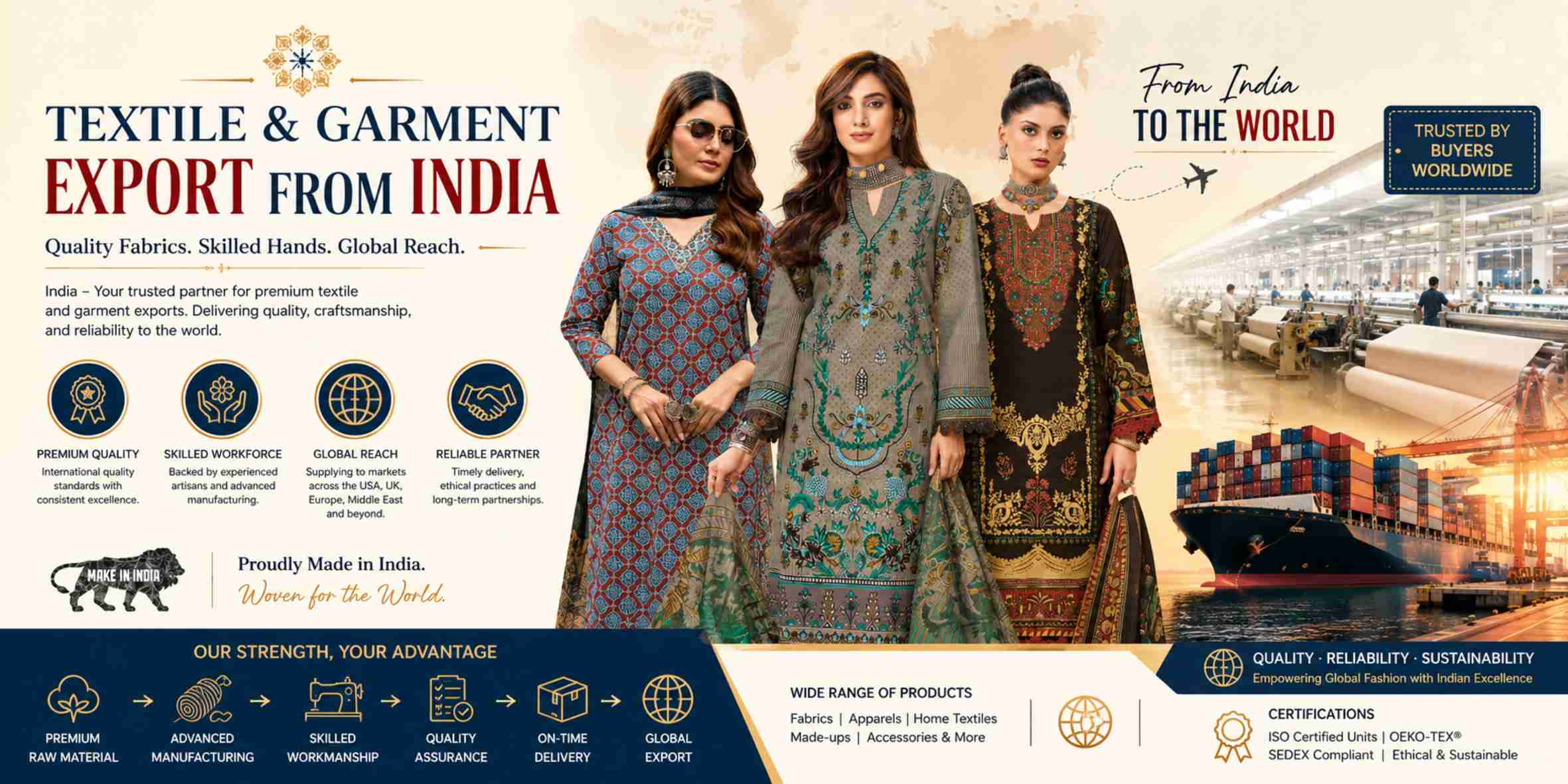 Textile and Garment Export from India: Complete Guide for Global Apparel Buyers