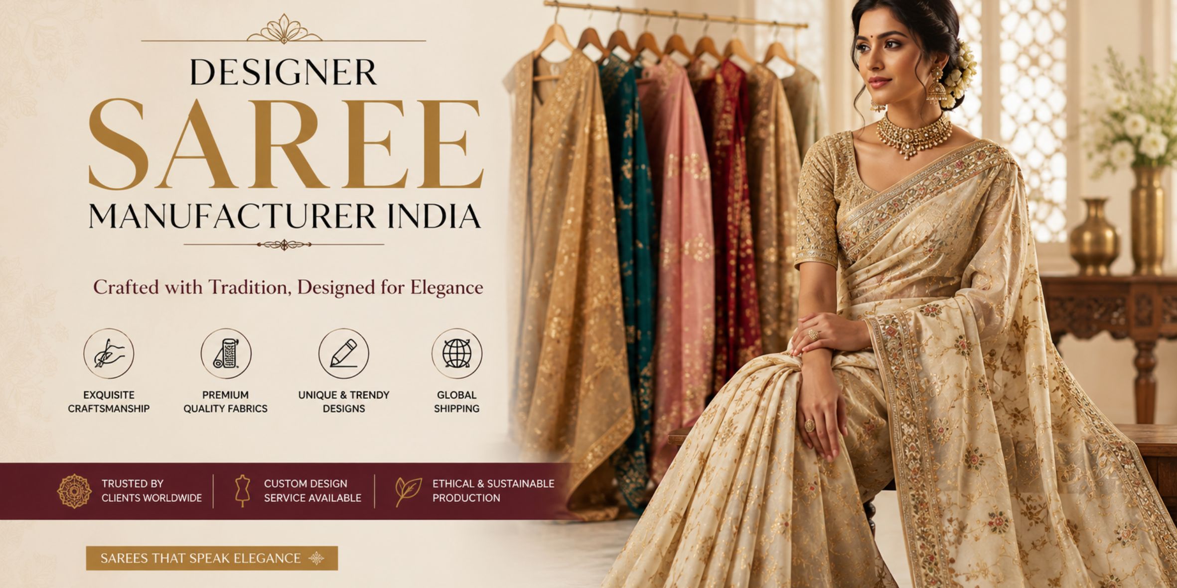 Designer Saree Manufacturer India for Global Retailers & Fashion Brands | Fashionexport
