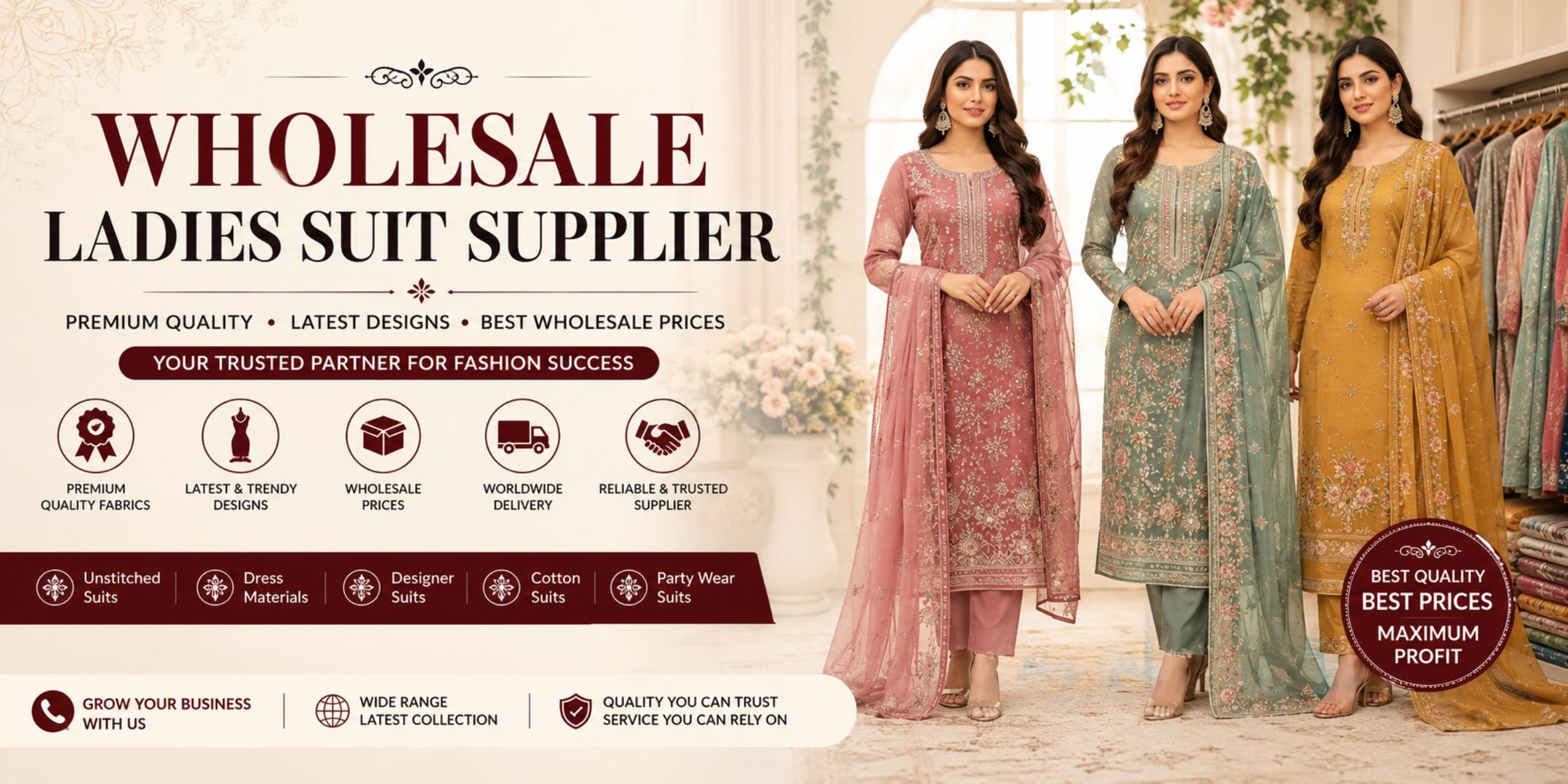 Wholesale Ladies Suit Supplier for Global Retailers & Fashion Brands | Fashionexport