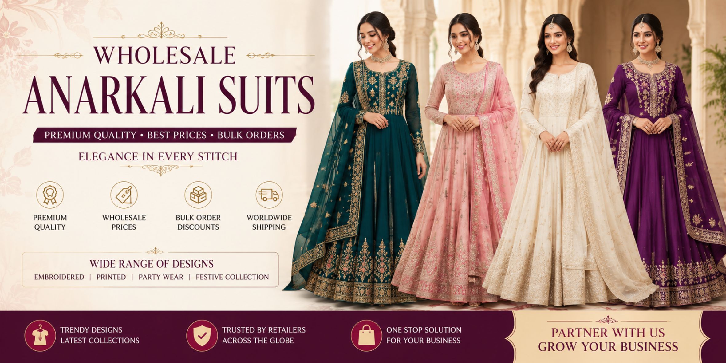 Wholesale Anarkali Suits for Global Retailers & Fashion Brands | Fashionexport