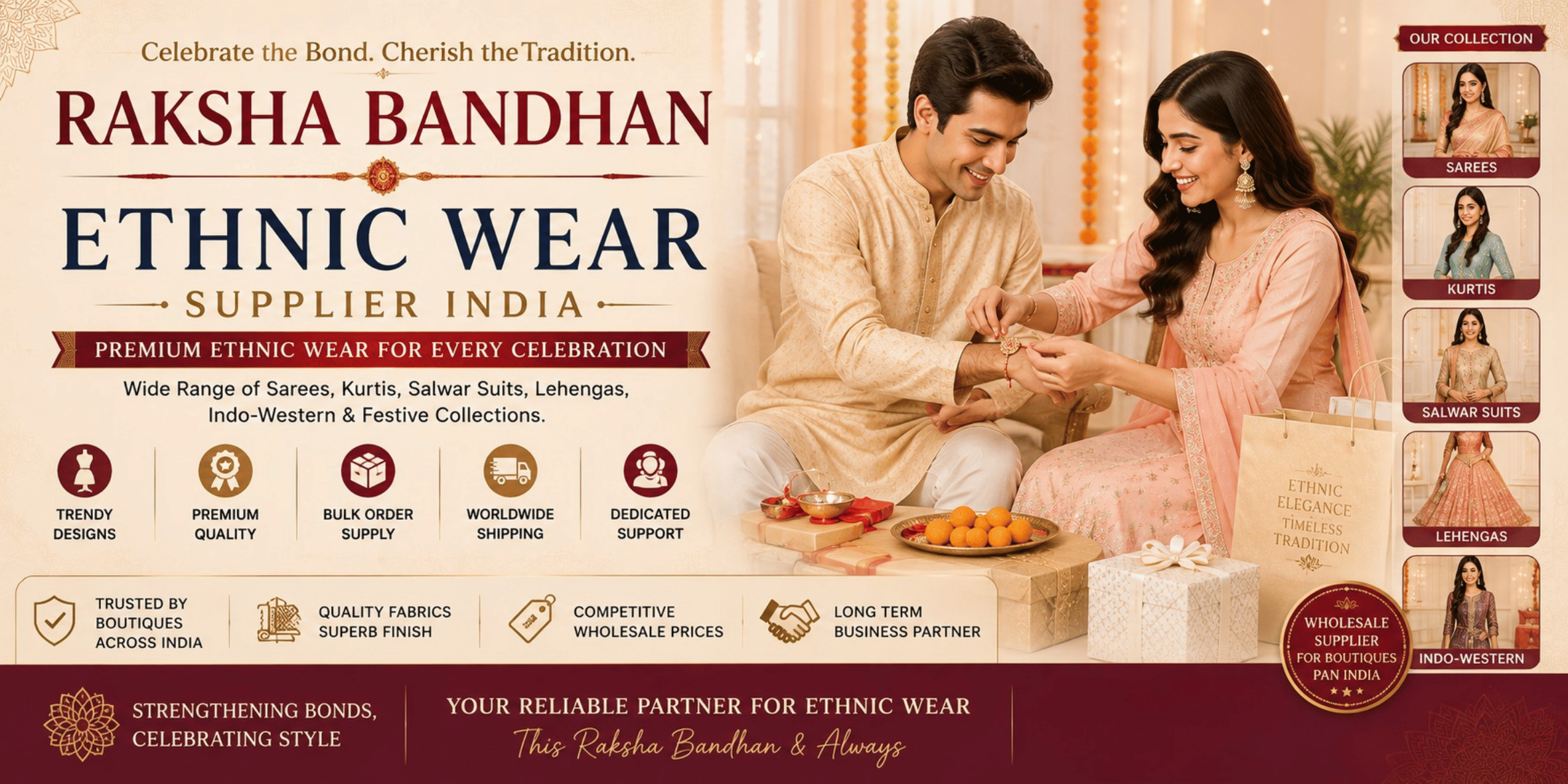 Raksha Bandhan Ethnic Wear Supplier India | Fashionexport