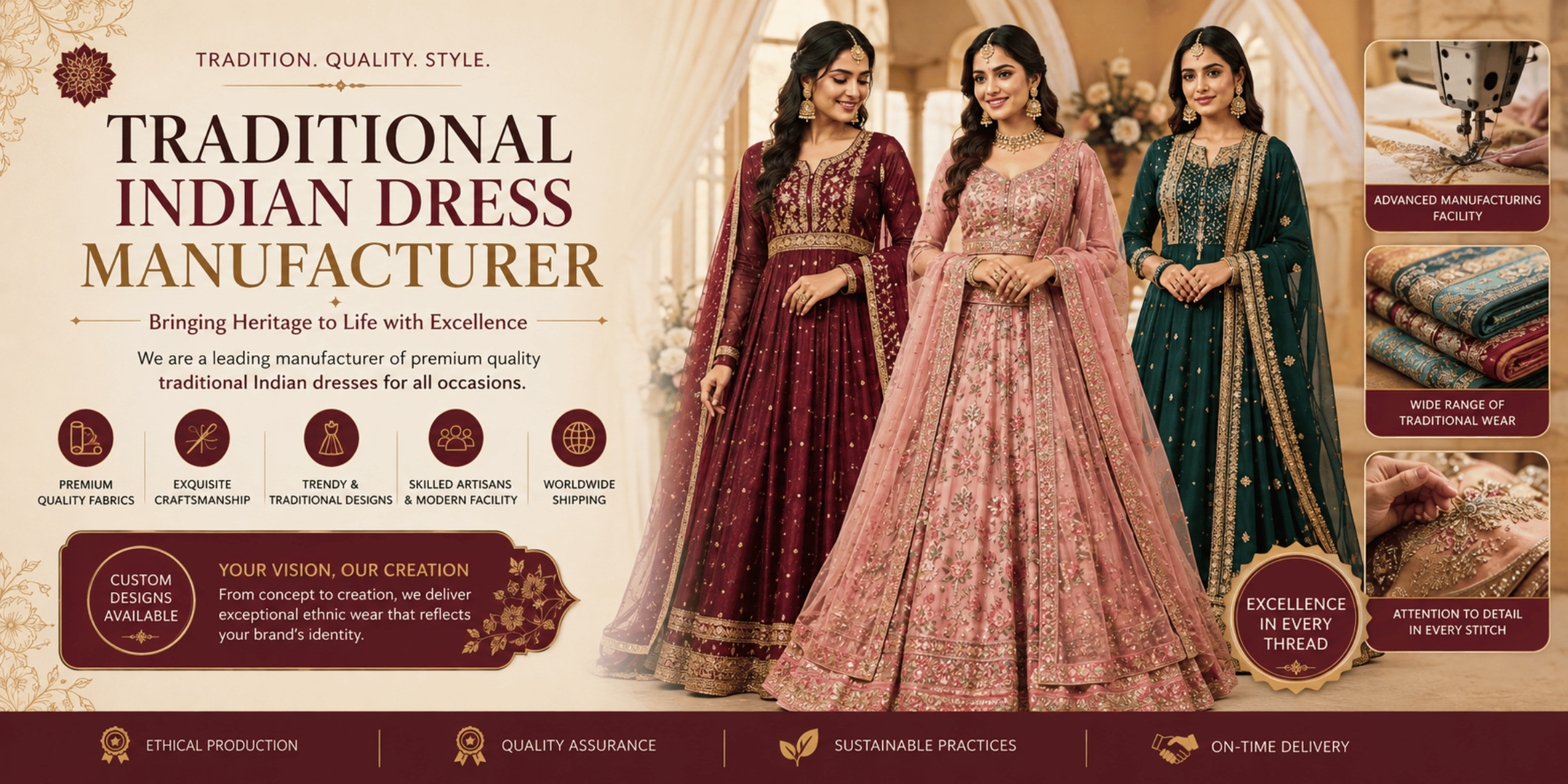 Traditional Indian Dress Manufacturer | Wholesale Ethnic Wear India