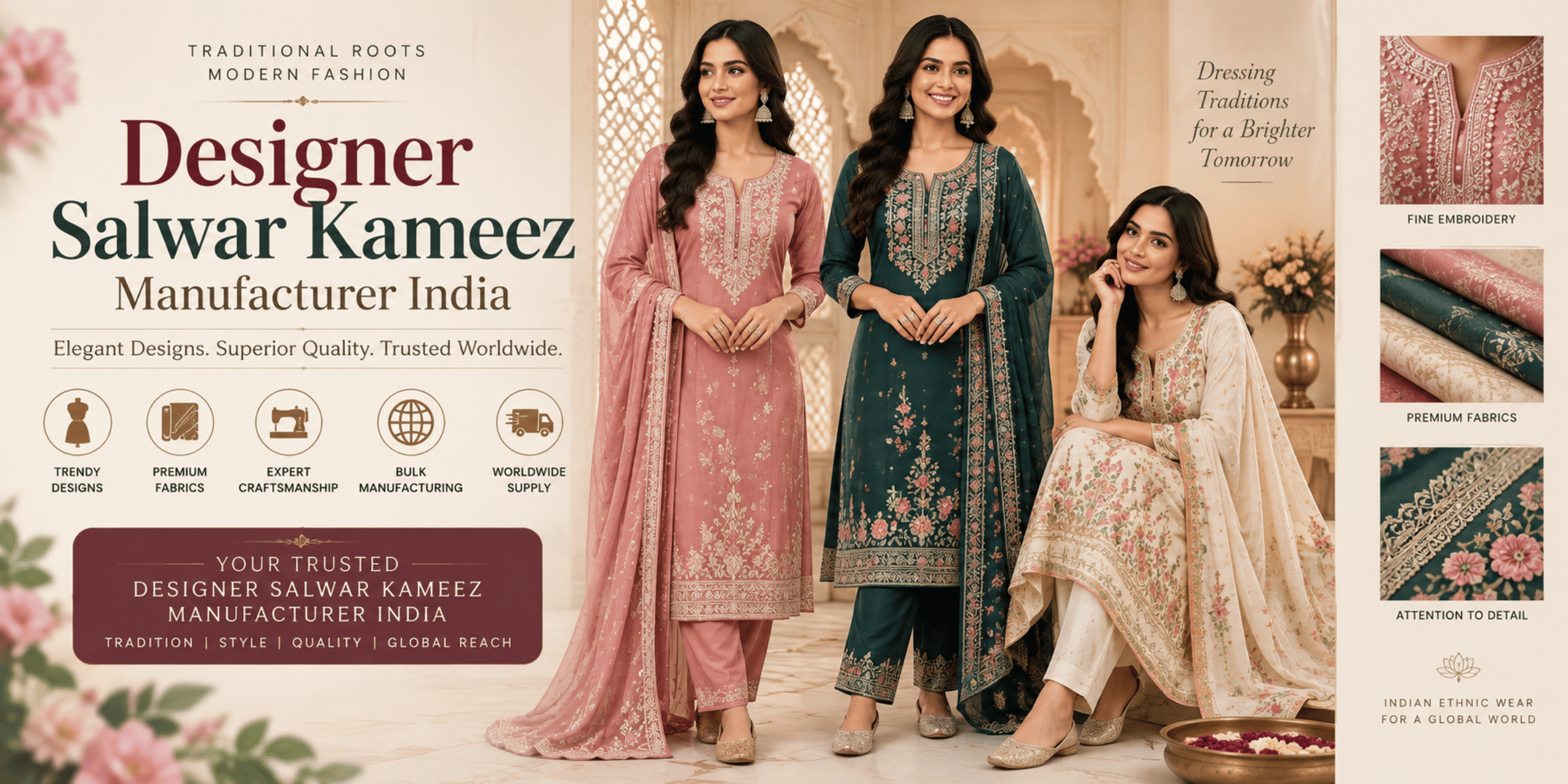 Designer Salwar Kameez Manufacturer India | Fashionexport