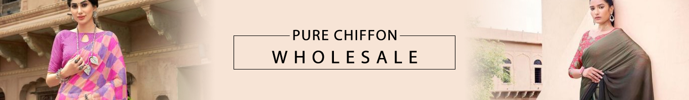 Wholesale Pure Chiffon Saree