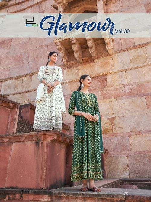 Blue Hills Glamour Vol 30 Anarkali Kurti With Dupatta