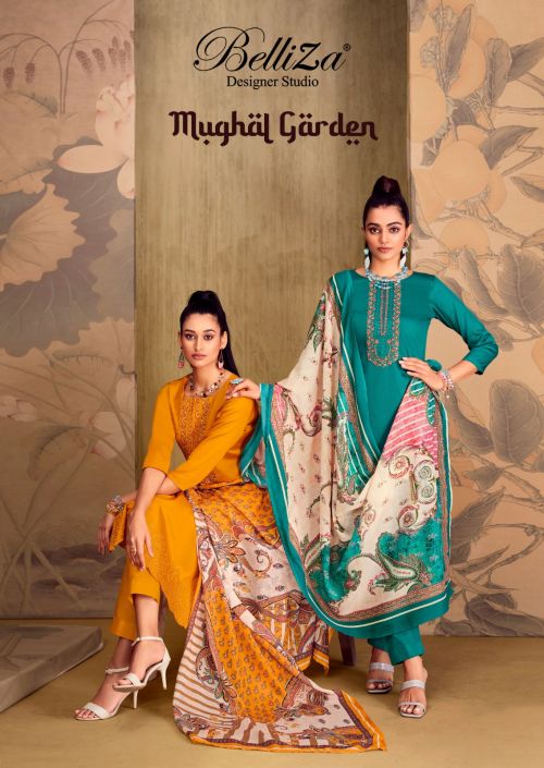 Belliza Mughal Garden Designer Dress Material Collection
