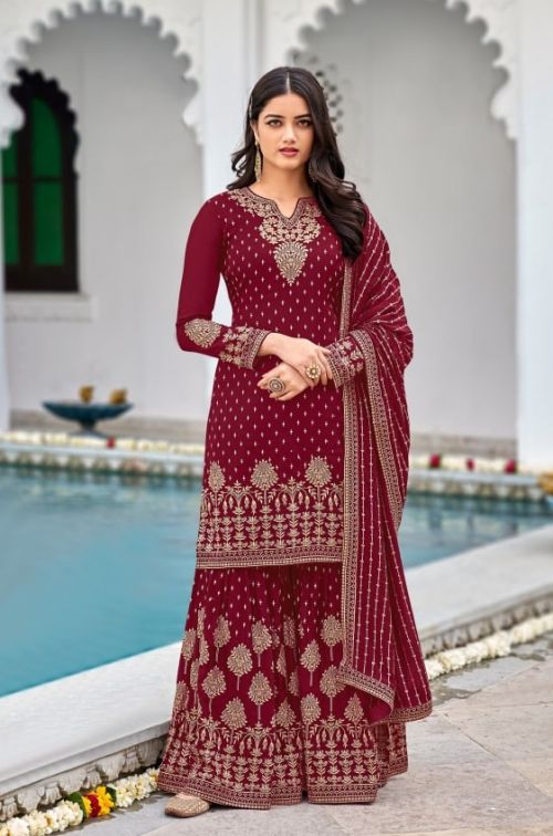 1314 Master Colour Georgette Embroidery Suit Collection