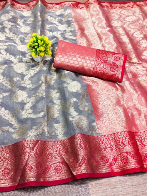 Anurita 7006 Rich Pallu Linen Silk Saree Collection