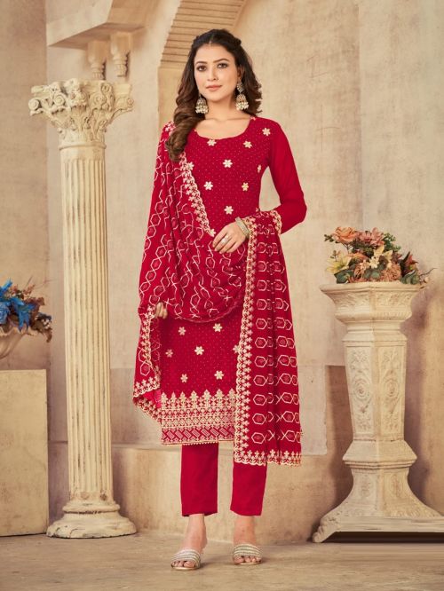Om 112 Embroidery Designer Georgette Suit Collection