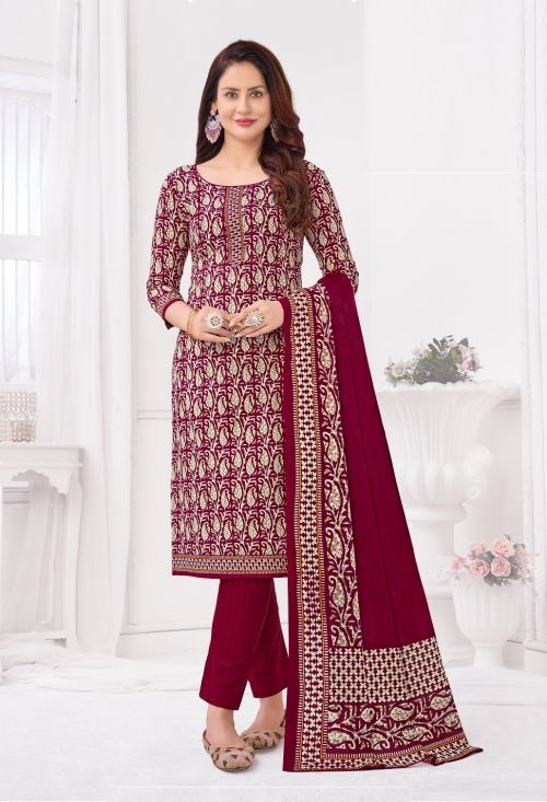 Madhav Pari Traditional Vol 1 Prinetd Cotton Dress Material