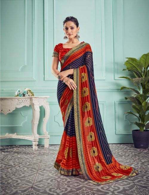 Ynf Shangrila Georgette Exclusive Saree Collection