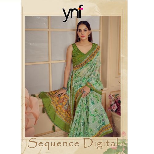 Ynf Sequence Digital Printed Cotton Saree Collection