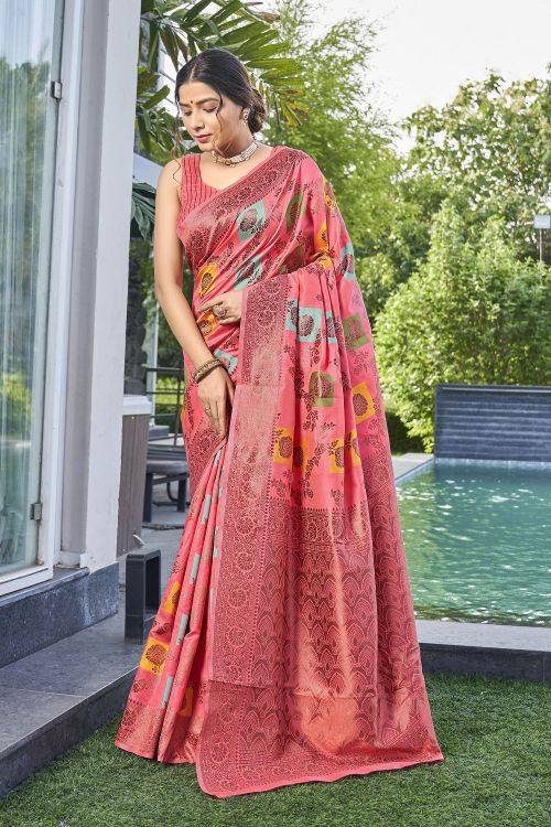 Manohari Hit Colour33 Jacquard Design Lichi Silk Saree Collection