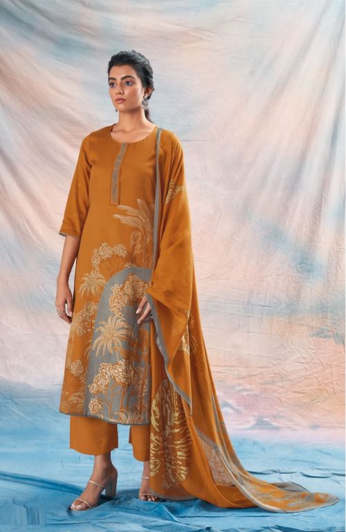 Ganga JaneceS1830 Designer Printed Cotton Silk Salwar Suit