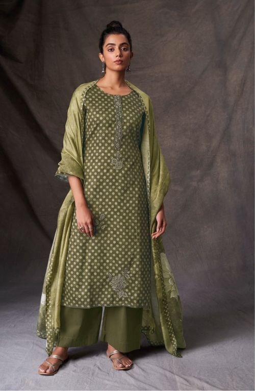 Ganga Joelle S1807 Designer Embroidery Work Cotton Silk Salwar Suits