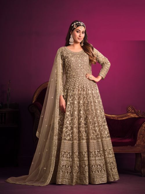 Aanaya 5300 Embroidery Work Designer Net Wedding Gown