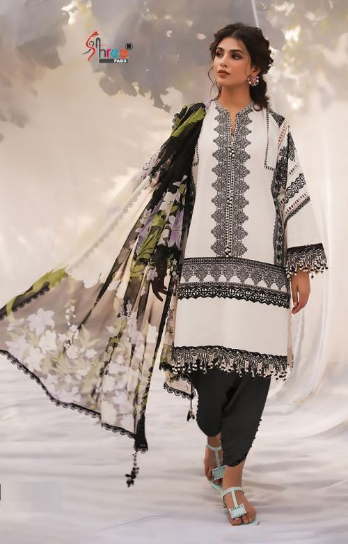 Shree Jade Solitaire Vol 3 Cotton Dupatta Embroidery Work Pakistani Suits