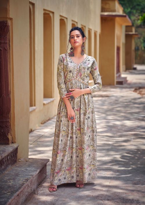 Georgette Plain New Latest Designer Fancy Long Gown, Black at Rs 1050 in  Surat