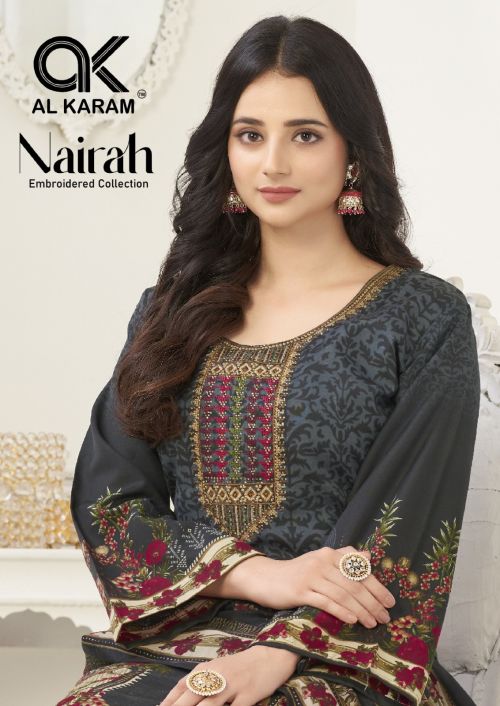 Al Karam Nairah Designer Karachi Cotton Dress Collection
