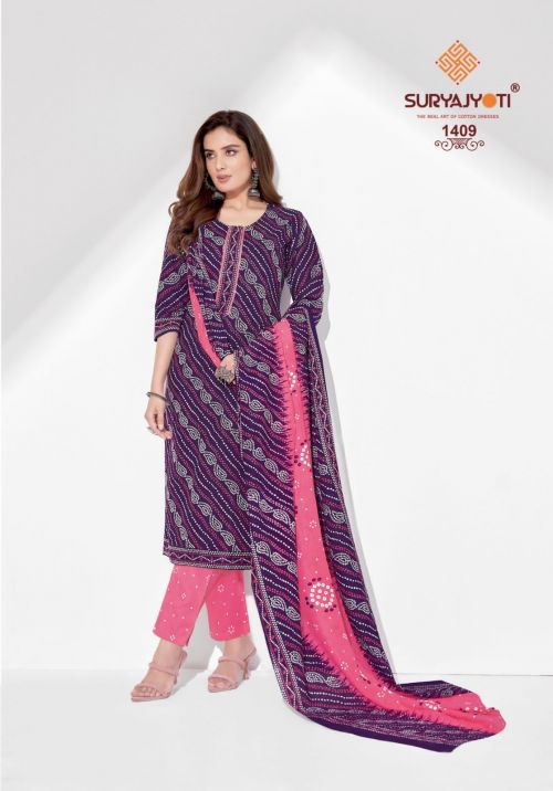 Suryajyoti Bandhani Special Vol 14 Pure Cotton Designer Dress Material