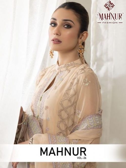 Mahnur Vol 26 Georgette Embroidery Pakistani Salwar Suit Collection