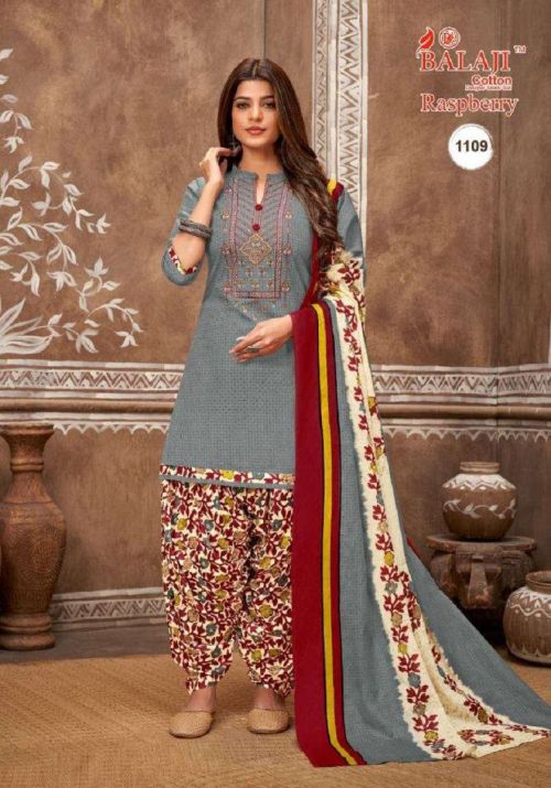 Balaji Rasberry Vol 11 Embroidery Exclusive Cotton Dress Material Set
