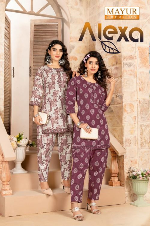 Mayur Alexa Vol 1 Fancy Cotton Top With Pant Collection
