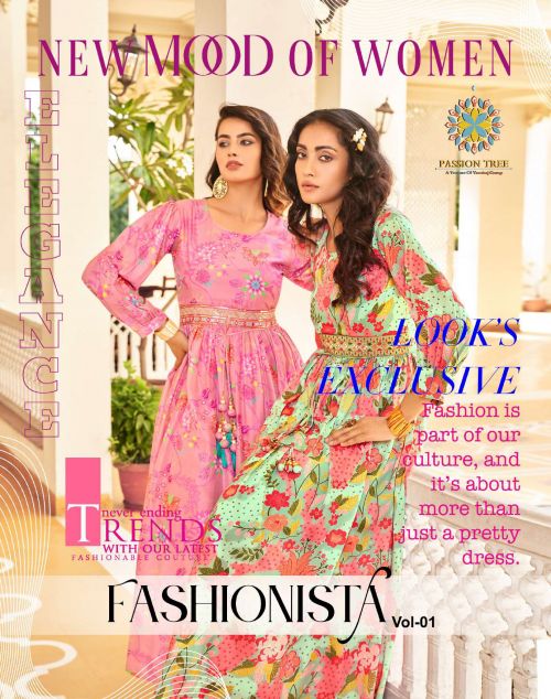 Fashionista Vol 1 By Passion Tree Printed Designer Long Kurti Collection