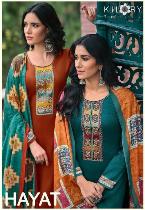 Kilory Hayat Jam Cotton Embroidery Dress Material Collection