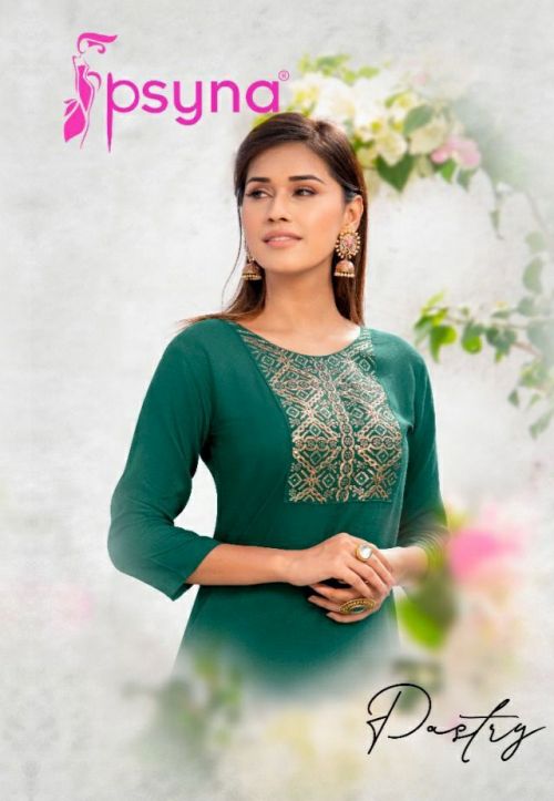 Psyna Pastry Vol 2 Casual Wear Embroidery Straight Kurti Collection