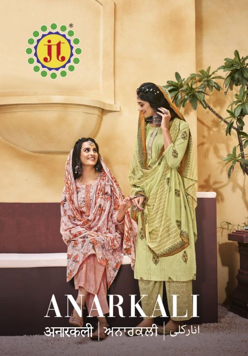 Jt Anarkali Lawn Cotton Designer Dress Material Collection