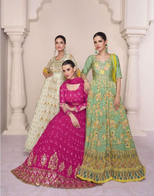 Sayuri Vartika Real Georgette Party Wear Designer Gown Collection