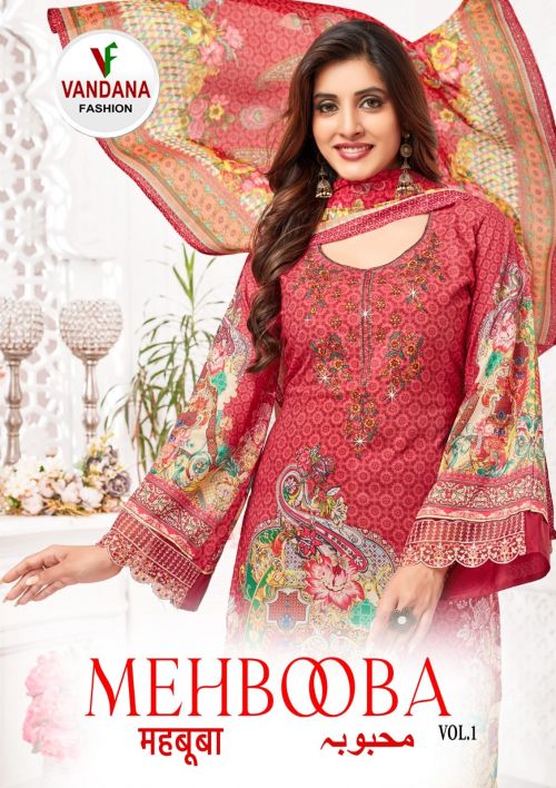 Vandana F Mehbooba 1 Printed Karachi Cotton Dress Material