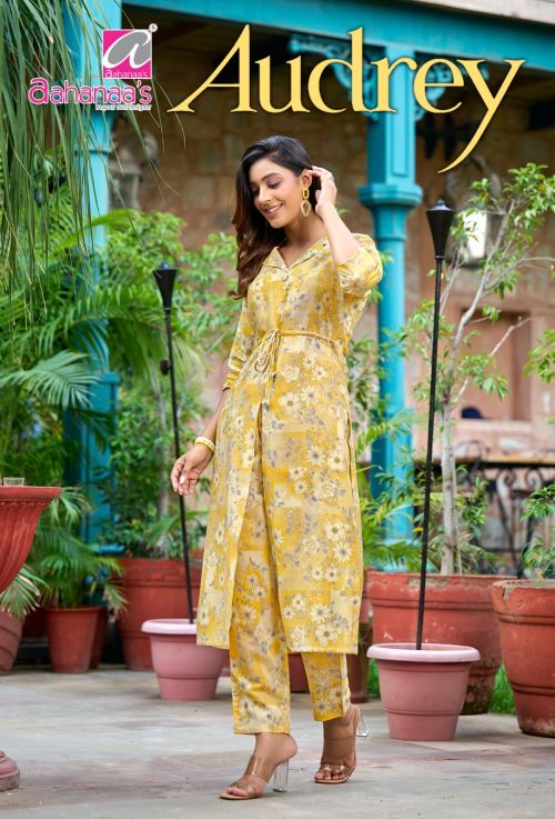 Ahaanas Audrey Modal Chanderi Fancy Co Ord Western Collection