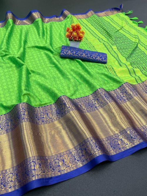 Aab Narayanpet Fancy Mercerised Banarasi Cotton Silk Saree Collection