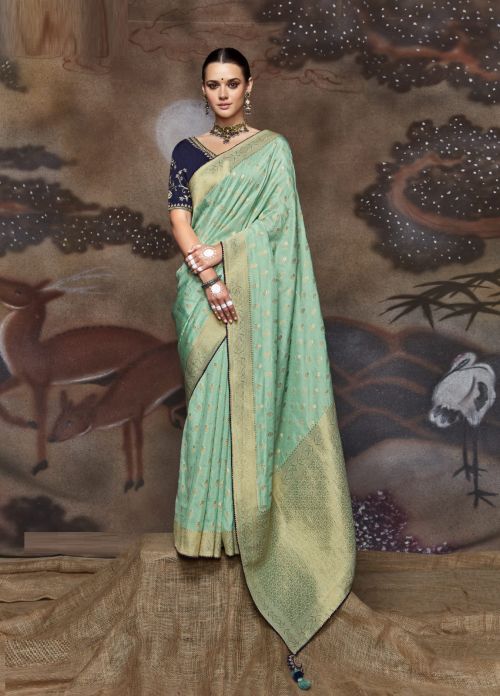 Kimora Sindhuri Morni Dola Silk Embroidery Saree Collection
