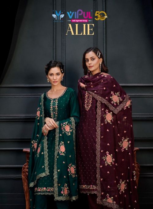 Vipul Alie Georgette Designer Embroidered Salwar Suits