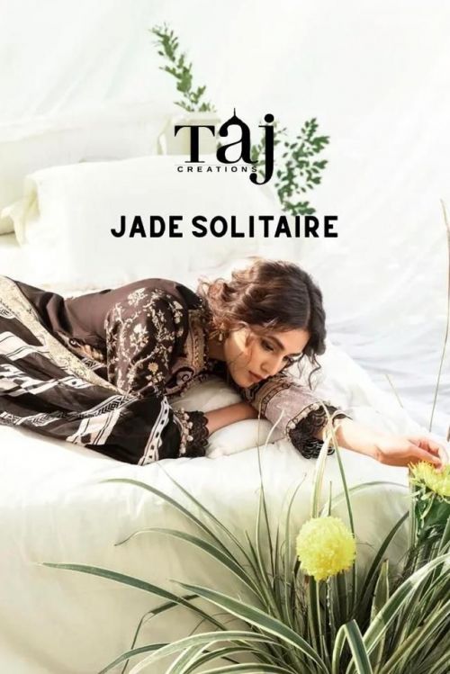 Taj Jade Solitaire Cotton Dupatta Embroidery Pakistani Suits Collection