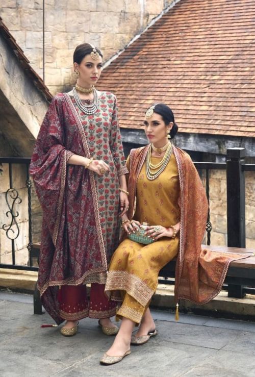 Kaahn Marigold Wholesale Designer Dress Material Collection