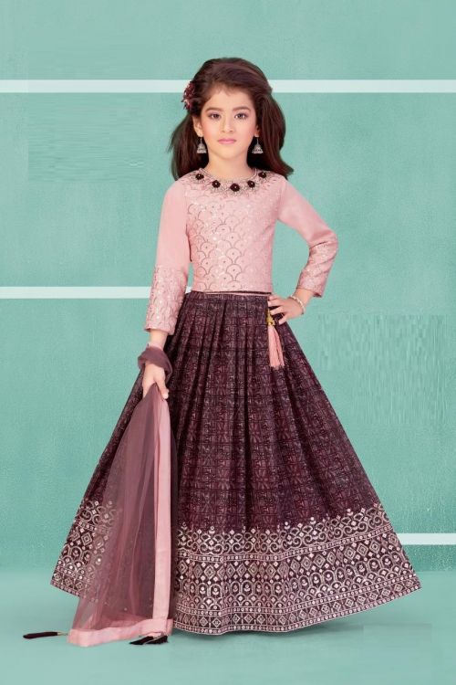 Elegant 497 Embrodery Work Frock Kids Wear Collection