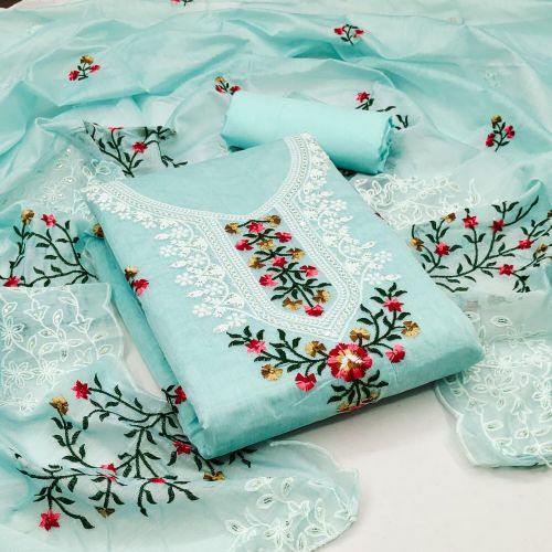 Zill Mill Suits 99 Embroidery Designer Color Set Matching Dress Material