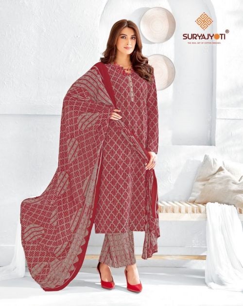 Suryajyoti Premium Trendy Cotton 57 Printed Cotton Dress Material