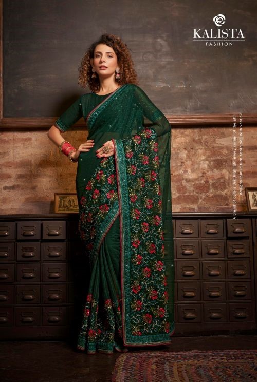 Kalista Antara Heavy Embroidery Work Designer Saree Collection