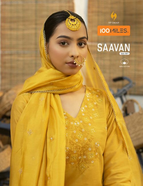 100 Miles Saavan Designer Embroidery Ready Made Set Collection