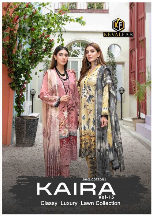 Keval Kaira Vol 15 Classy Luxury Lawn Cotton Karachi Dress Collection