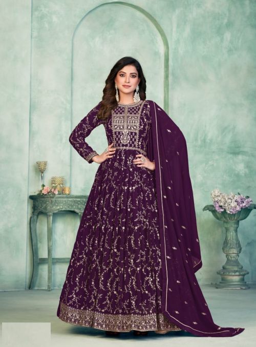 Anjubaa Vol 16 Embroidery Georgette Wedding Wear Salwar Suits Collection