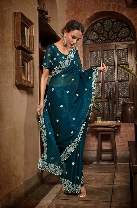 Kalista Mayra Designer Embroidery Saree Collection At Wholesale Price