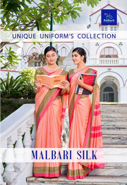 Siddharth Malbari Silk Unique Office Uniform Saree Collection