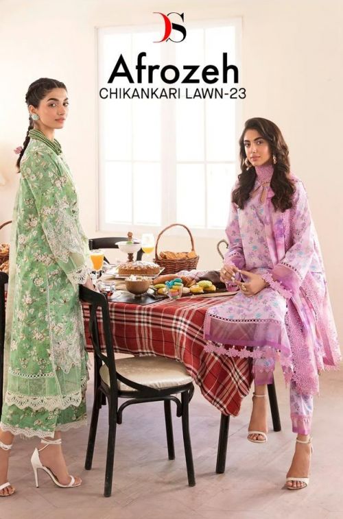 Deepsy Afrozeh Chikankari Lawn Vol 23 Pakistani Cotton Dupatta Collection